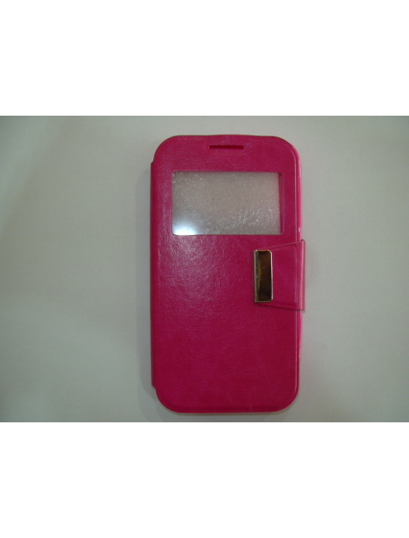 Funda libro TPU S-view ZTE Blade C2 V809 rosa