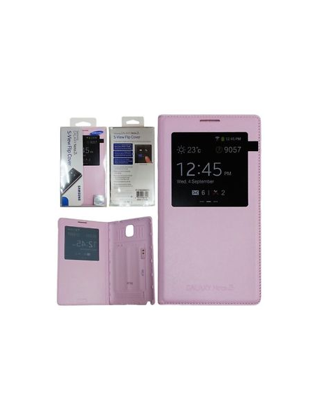 Funda libro S-view Samsung EF-CN900BIE Galaxy Note 3 N9005 rosa