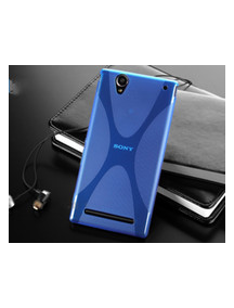 Funda TPU X-case Sony Xperia T2 Ultra D5303 D5306 azul