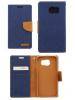 Funda libro Goospery Canvas Samsung Galaxy S7 G930 azul - cámel