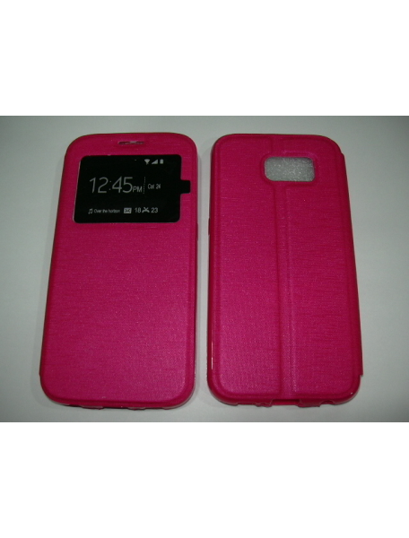 Funda libro TPU S-view imán Samsung Galaxy Core Prime G360 rosa