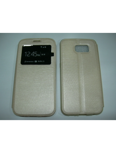 Funda libro TPU S-view imán iPhone 6 4.7" dorada