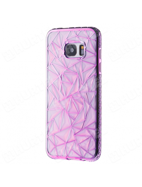 Funda TPU Metalic Slim Diamond Samsung Galaxy S7 Edge G935 púrpura