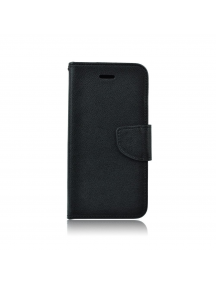 Funda libro TPU Fancy Huawei P20 negra