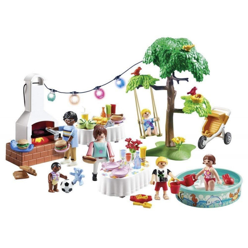 playmobil fiesta en el jardin