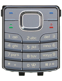 Teclado Nokia 6500 classic plata