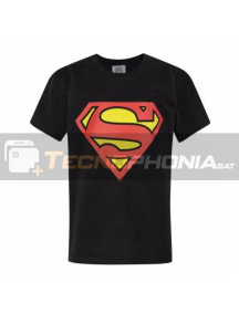 Camiseta adulto manga corta Superman negra Talla XL