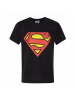 Camiseta adulto manga corta Superman negra Talla L