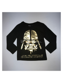 Camiseta niño manga larga Star Wars negra 8 años RH1147