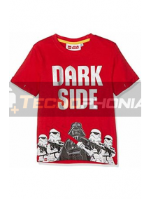 Camiseta niño manga corta Lego Star Wars - Dark side roja 6 años