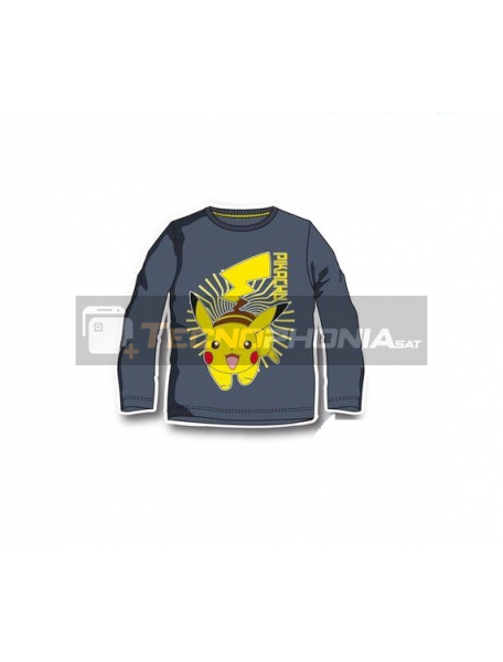 Camiseta infantil manga larga Pokemon - Pikachu 6 años