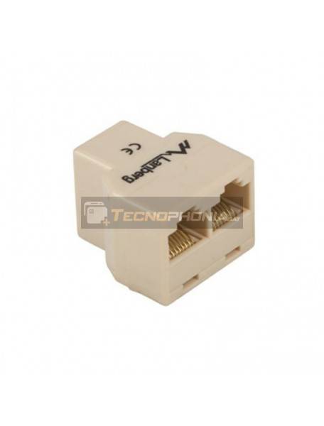 Adaptador splitter Lamberg AD-RJ45-2RJ45-OU hembra RJ45 a 2 puertos hembras RJ45