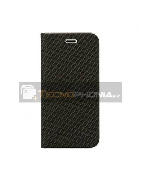 Funda libro Vennus Carbon Samsung Glaxy S20 Plus G985 - G986 negra