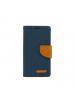 Funda libro TPU Canvas Samsung Galaxy A12 A125 azul marino