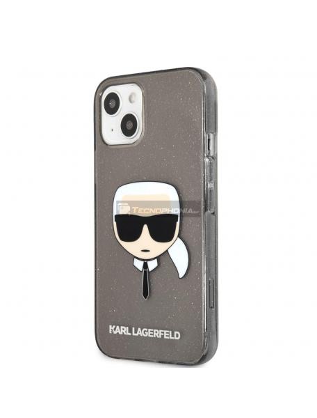 Funda TPU Karl Lagerfeld KLHCP13MKHTUGLB Karl Head iPhone 13 negra