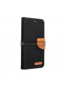 Funda libro TPU Canvas Samsung Galaxy S21 FE G990 negra