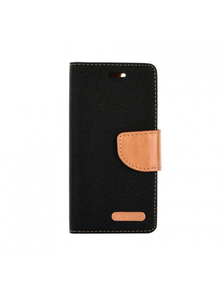 Funda libro TPU Canvas Xiaomi Redmi 13C - Poco C65 negra