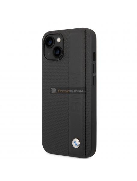 Funda TPU + cuero BMW BMHCP14M22RDPK iPhone 14 Plus negra