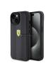 Funda TPU + piel PU Ferrari FEHCP15SP3GRK iPhone 15 negra