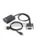 Adaptador VGA A HDMI Gembird con cable de audio Jack 3.5mm