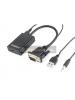 Adaptador VGA A HDMI Gembird con cable de audio Jack 3.5mm