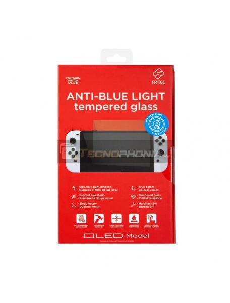 Lámina de cristal templado Fr-Tec Nintendo Switch Oled con filtro de luz azul