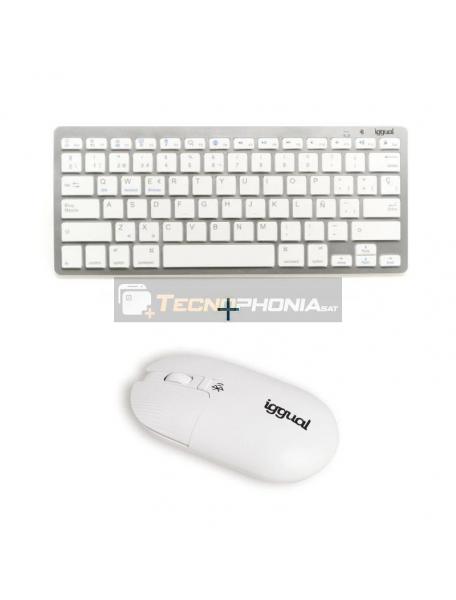 Teclado + ratón Yang Bluetooth Iggual blanco