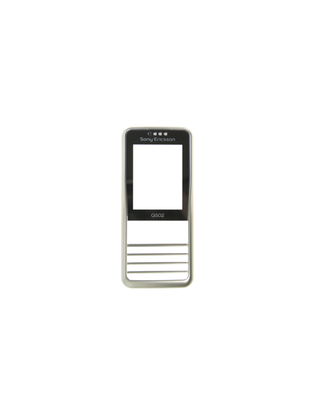 Carcasa frontal Sony Ericsson G502 plata