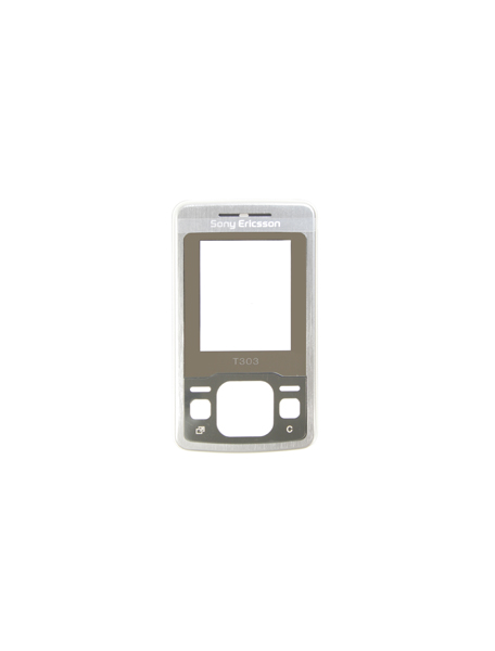 Carcasa frontal Sony Ericsson T303 plata