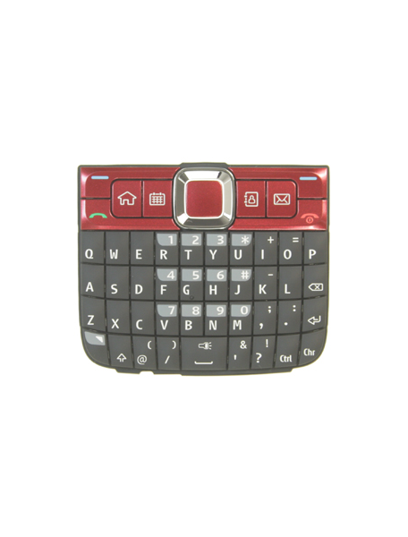 Teclado Nokia E63 rojo - negro