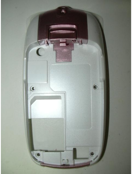 Carcasa trasera Samsung E530 blanca - rosa