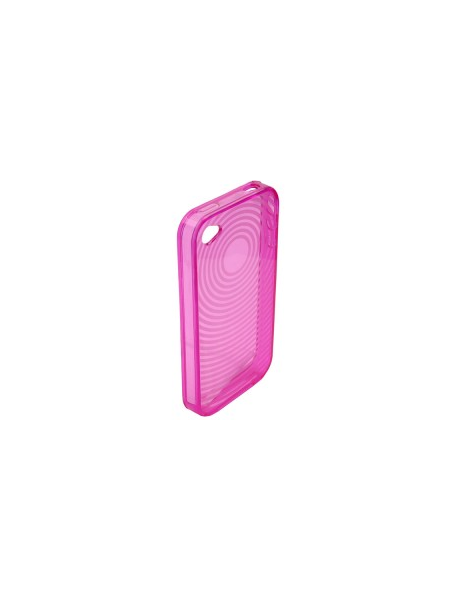 Funda de silicona Apple iPhone 4 rosa círculos