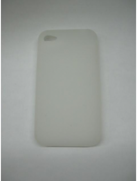 Funda de silicona Apple iPhone 4 blanca transparente