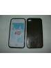 Funda de silicona TPU Apple iPhone 4 negra transparente