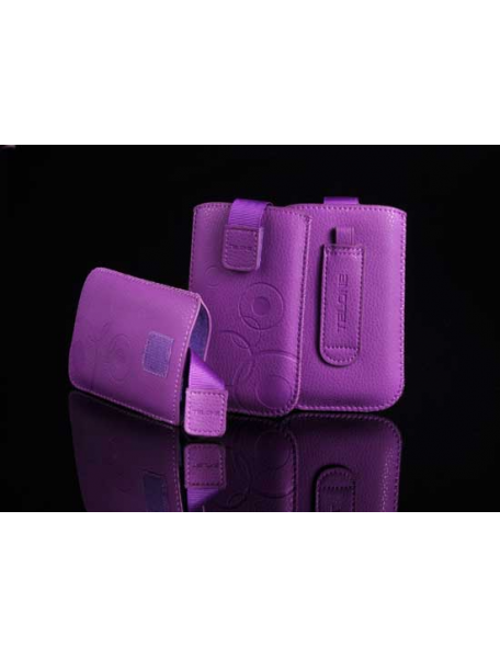 Funda cartuchera en piel Telone Deko lila para Nokia E66