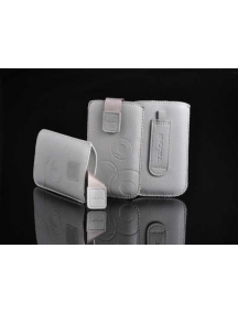 Funda cartuchera en piel Telone Deko gris para LG BL20