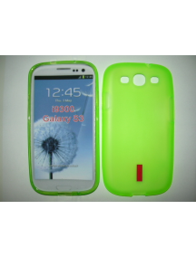 Funda de silicona TPU Samsung i9300 Galaxy SIII verde