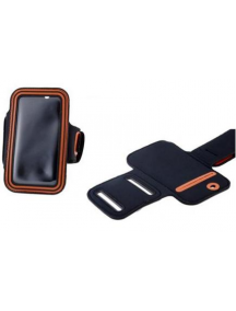 Funda brazalete Samsung Galaxy S II i9100 negra - naranja