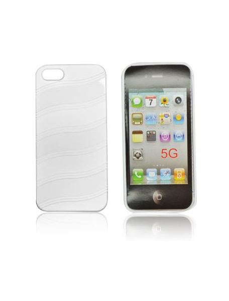 Funda TPU ondas Apple iPhone 5 blanca