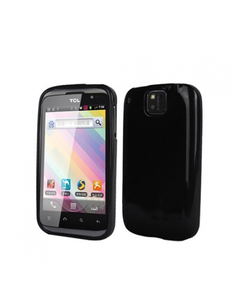 Funda de silicona TPU Alcatel 991 negra