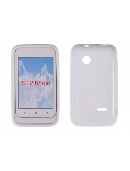 Funda TPU S-case Telone Sony Ericsson Xperia Tipo ST21i blanca