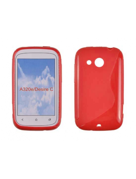 Funda TPU S-case HTC Desire C roja