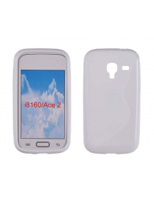 Funda TPU S-case Samsung i8160 Galaxy Ace 2 Blanca