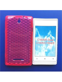 Funda TPU Sony Ericsson C1505 Xperia E rosa