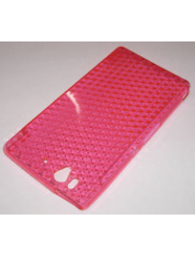 Funda TPU Sony Ericsson L36i Xperia Z rosa